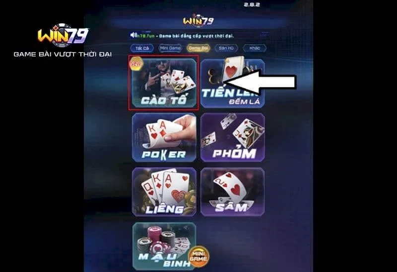 Sảnh game bài đổi thưởng Win79